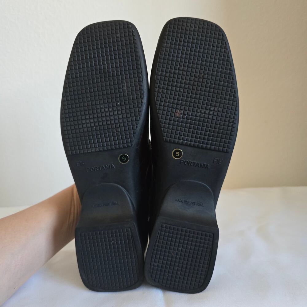 Portania Mary Jane Comfort Shoes Brown Size 8 Width F1/2 Made in Portugal - Picture 7 of 9